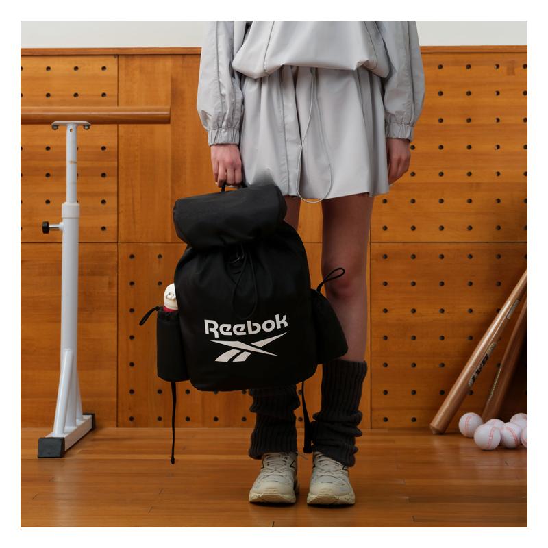 New Reebok Fabric Bucket Bag, Backpack Regular Unisex Black/Olive/Khaki RB230009M