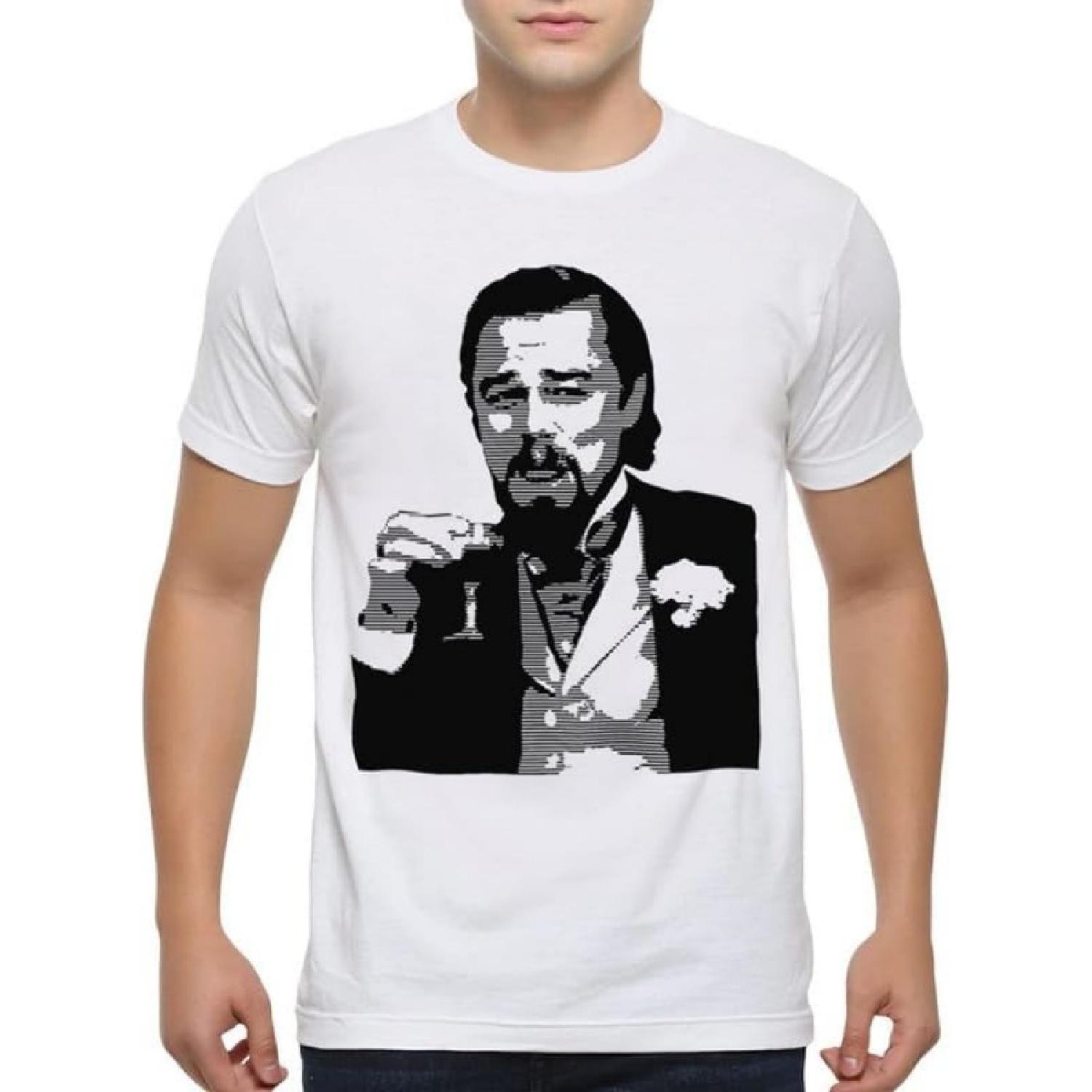 Charlie Foxtrot Leonardo Dicaprio Django Unchained Meme T-Shirt S белый