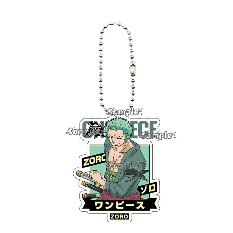 Cartoon Zoro Usopp Luffy Anime Characters Acrylic Keychain Ornaments Fashion Cool Figure Charm Backpack Accessories Keyring Toys
