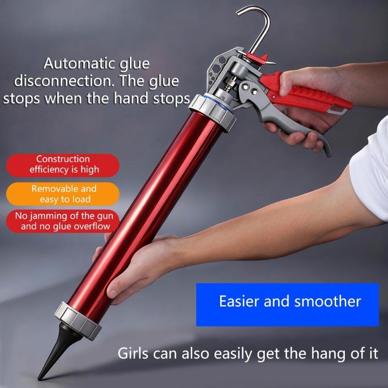 Professional Caulking Applicator Featuring Automatic Cut Off Mechanism Labor Saving Function Compatibility with Round Bagged Adhesives Strong Build