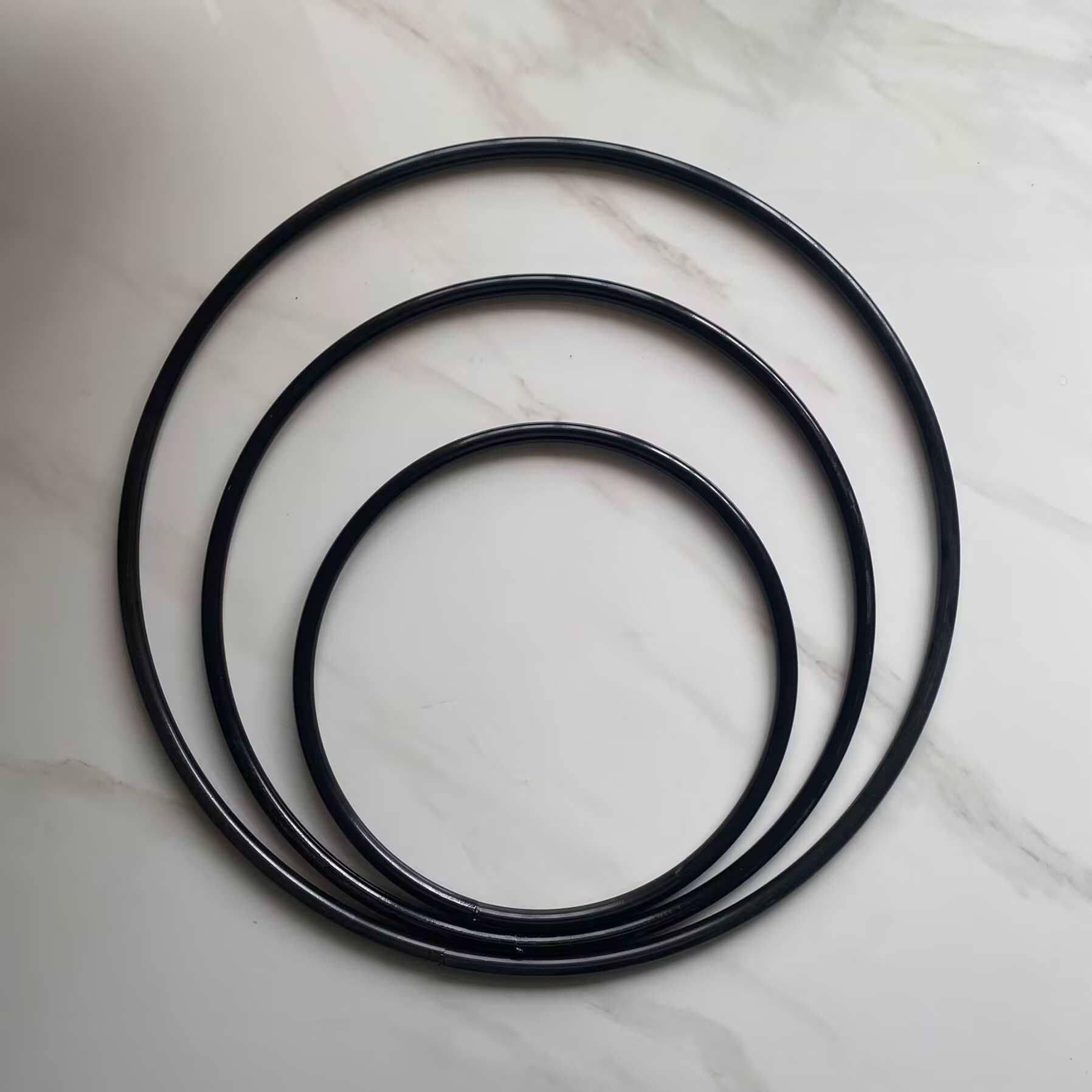 Wrought Iron Hanging Wreath and Curtain Ceiling Decoration for Weddings 30cm Black