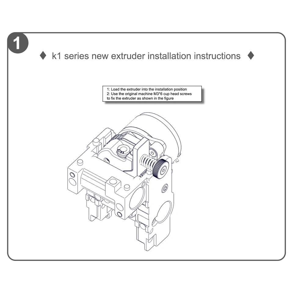 Neuer Upgrade-Extruder für Creality K1 K1C K1 Max Hummingbird Extruder mit Motor Extrusionsmechanismus-Kit für K1 3D-Druckerteile