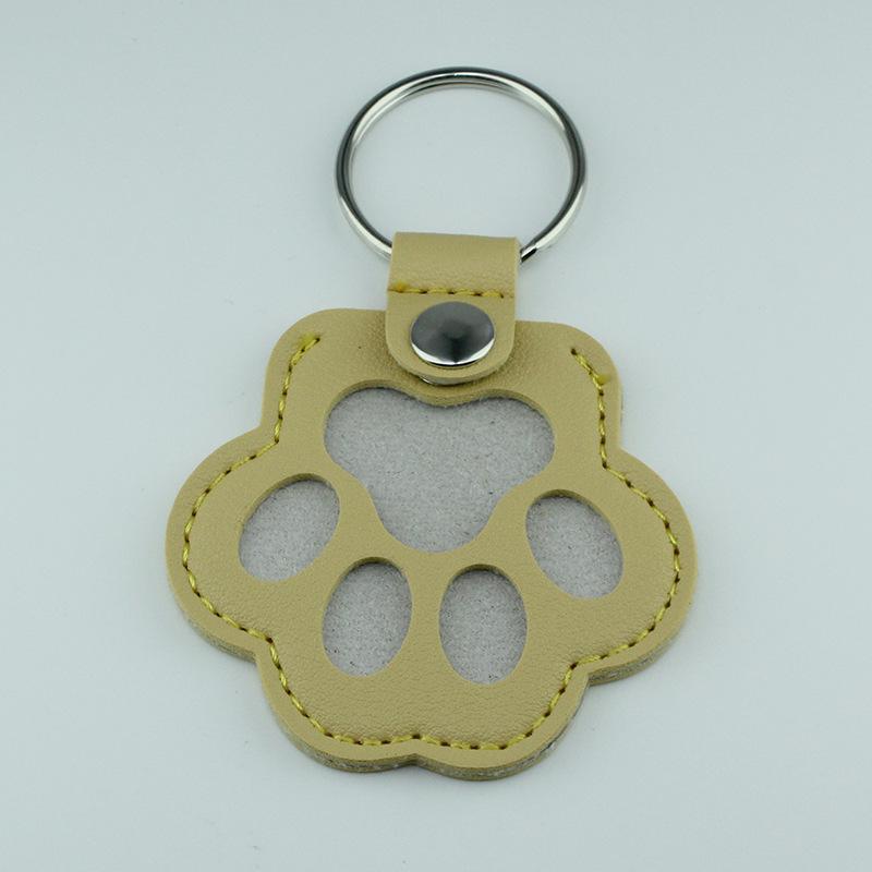 In-Stock Pet Hair Keepsake Keychain: Cute Cat Paw Print Storage Case