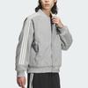 Adidas FW24 Warm Series 3-Stripes Logo Stripe Sports Long Sleeve Jacket Unisex Jacket Pure-Gray JI6639