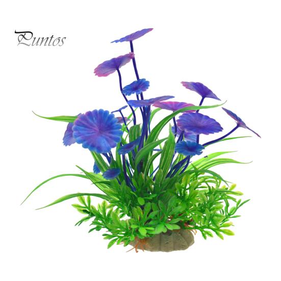 Artificial Aquatic Plants Fade-resistant Simulation Plastic Hydroponic Grass Vibrant Aquarium Landscape Decor for Fish Reptile Tanks