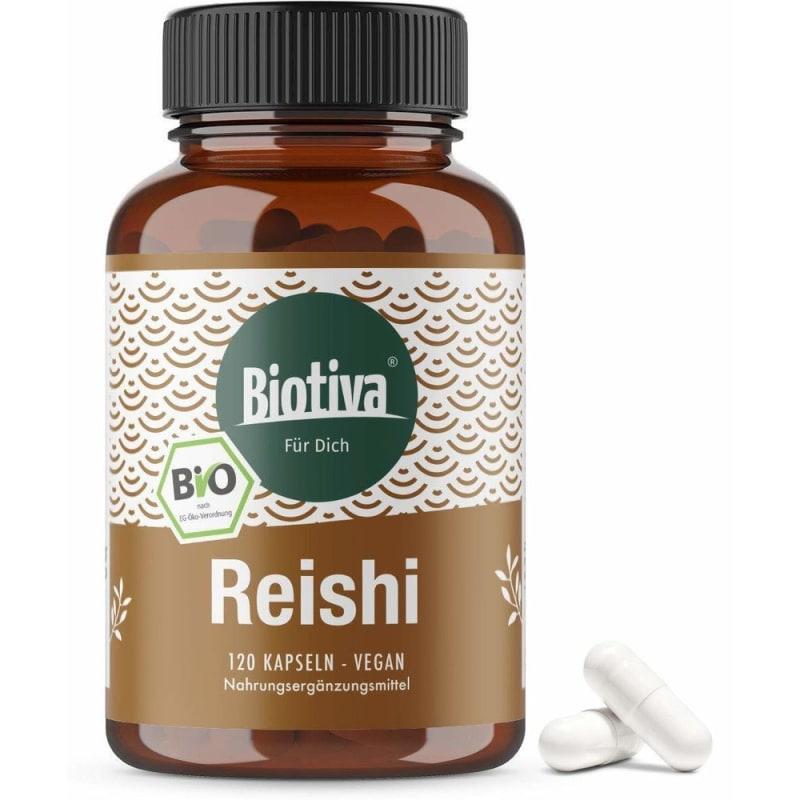 Biotiva Organic Reishi Mushroom Powder 120 Capsules