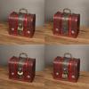 Wooden Box Jewelry With Lock For Dustproof Storage And Home Vintage Decoration