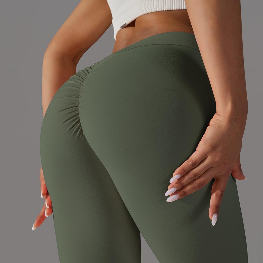 Naked, Skin Friendly, Hip Lifting Yoga Pants With No Awkward Lines, Leggings, High Waisted, Elastic Fitness Pants, Women's Cropped Pants