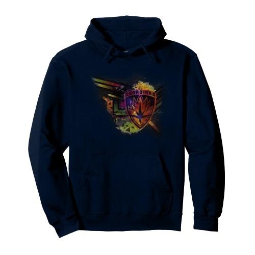 Marvel Womens/Ladies Guardians Of The Galaxy Abstract Shield Chest Hoodie
