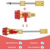 R134A R12 Valve Core Quick Remover Installer, Air Conditioning Adjustable High Pressure (Red) and Low Pressure (Blue) Valve Core Tool, 2 Pack