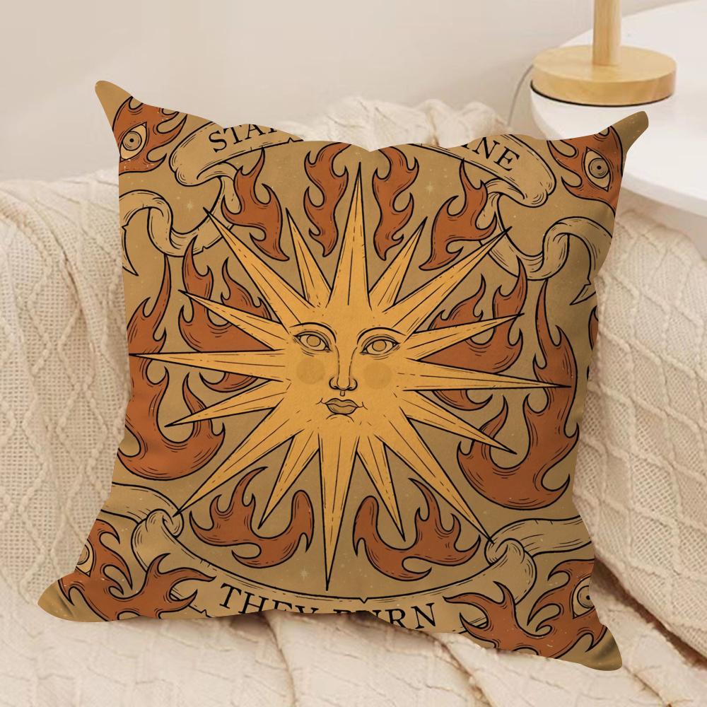 

Retro sun and moon Cushion Cover Soft Plush Throw Pillow Cover DoubleSided Printed Cushion Case Cozy Sofa Home Decor 30x30cm