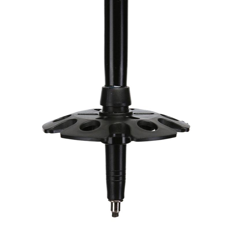 Two-Section Telescopic Aluminum Alloy Ski Poles 78-135cm Adjustable with Wrist Strap HandleTungsten Steel Tip Digital Scale Marks