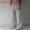 Casual Pants For Men With Printed Cotton Linen Fabric For Spring Urban Style Comfort