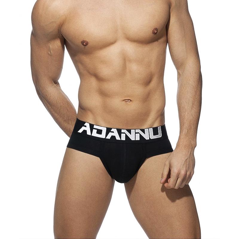 Trendy Herren-Slips aus Baumwolle mit niedriger Taille und atmungsaktivem U-Konvex-Beutel