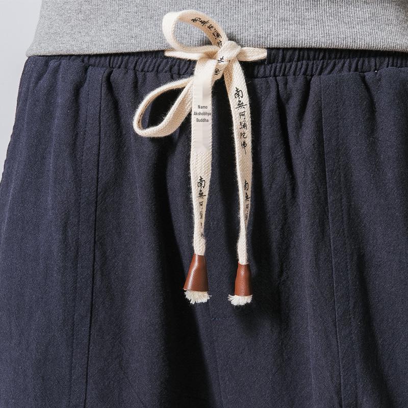 Men's Plus Size Japanese Cotton Linen Harem Pants