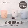 CB Japan Glass Set Polar and Resin Animal ANIBALL Set, 220ml, 3-Piece [Dog, Bear, Cat], Stackable, Shatter-Resistant Tumblers,