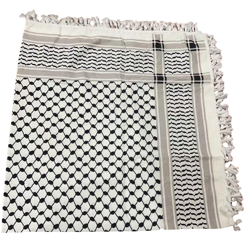 Middle East Keffiyeh Headscarf Square Men Scarf Wrinkles Resistant Bandana Scarf for Men and Women
