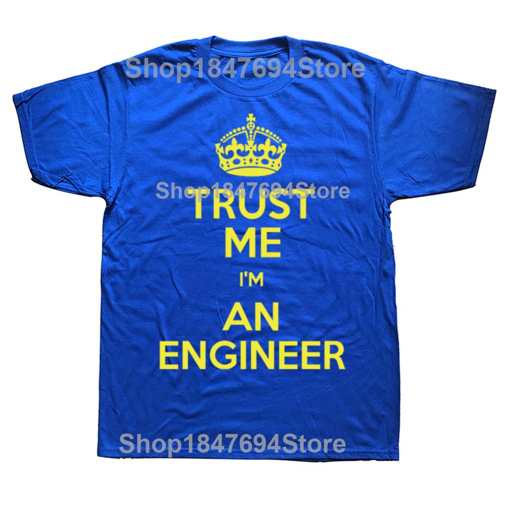 Funny Programmer Trust Me I Am An Engineer 100% Cotton T-shirts Men Fashion Casual Tshirt Loose Oversized Streetwear T Shirt