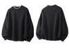 SH&Trend Men's Heavyweight 300g Round Neck Hoodie - Autumn/Winter Patchwork Long Sleeve Pullover