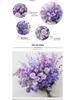 10-Piece Purple Series Artificial Floral Set: Ground Row, Aisle, and Burgundy Wedding Decoration Flowers