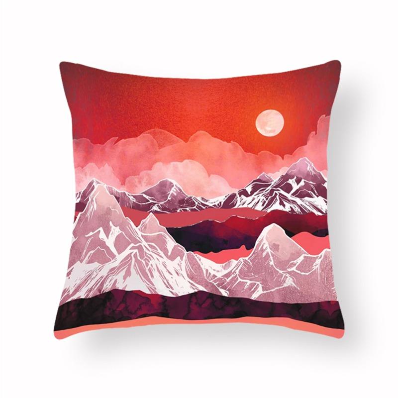Abstract Sunrise Scenery Pillowcase Dormitory Decoration Office Living Room Sofa Home Pillowcase