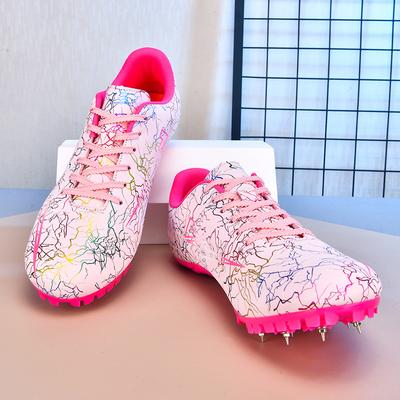 Heißer Verkauf Pink Speed Athletics Sneaker Professionelle Herren Leichtathletikschuhe Atmungsaktive Laufnägel Trainingsschuhe Frau 2025