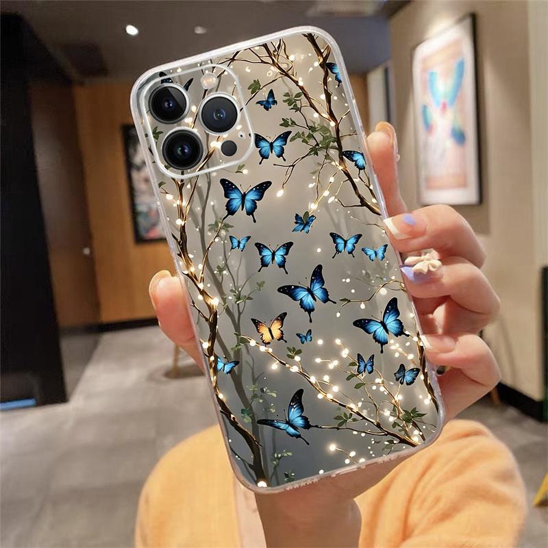 Butterfly Phone Case For iPhone 17 Pro Max Air 17 16 15 14 13 Pro Max 15 16 Pro 15Plus