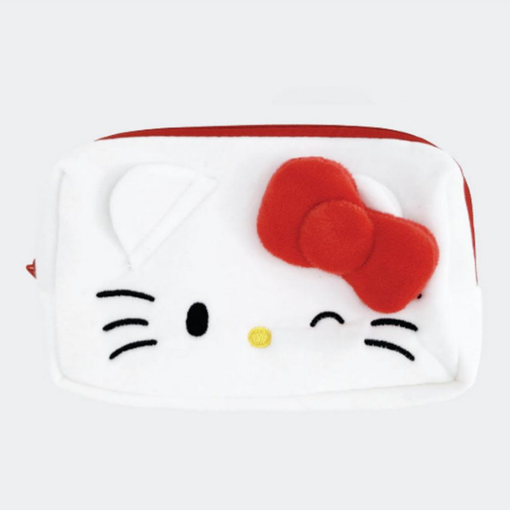 Bolsito de Felpa con Cara de Hello Kitty