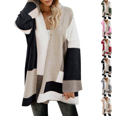 Women's Fashion Casual Open Front Long Sleeve Chunky Knit Cardigans Sweaters Outerwear Coats
