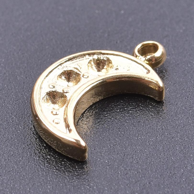 6pcs Sun Moon Stainless Steel Charms For Jewelry Making Bulk Flower Pendant Charm Gold Color Breloque Acier Inoxydable Pendant