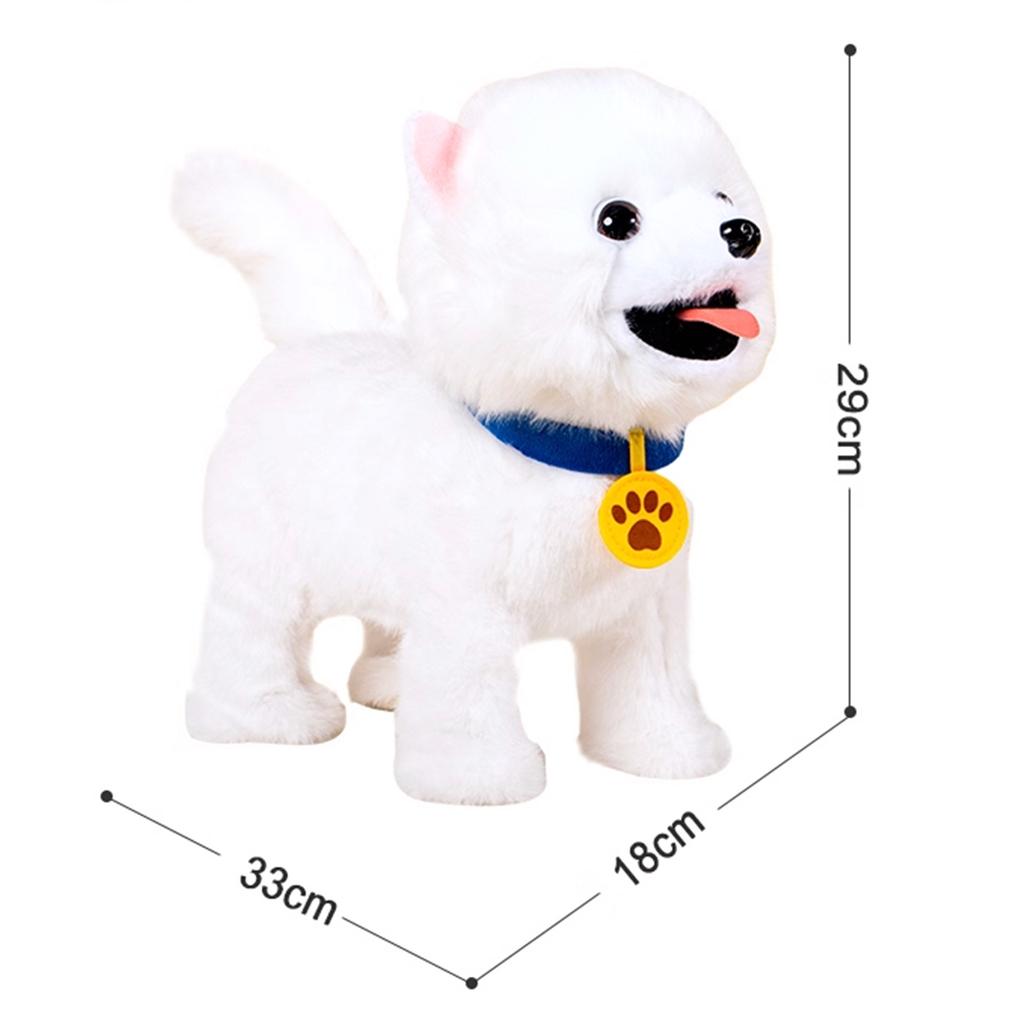 Electronic Interactive Plush Toy with Remote Control Leash Realistic Robot Puppy Toy for Ages 4 Up