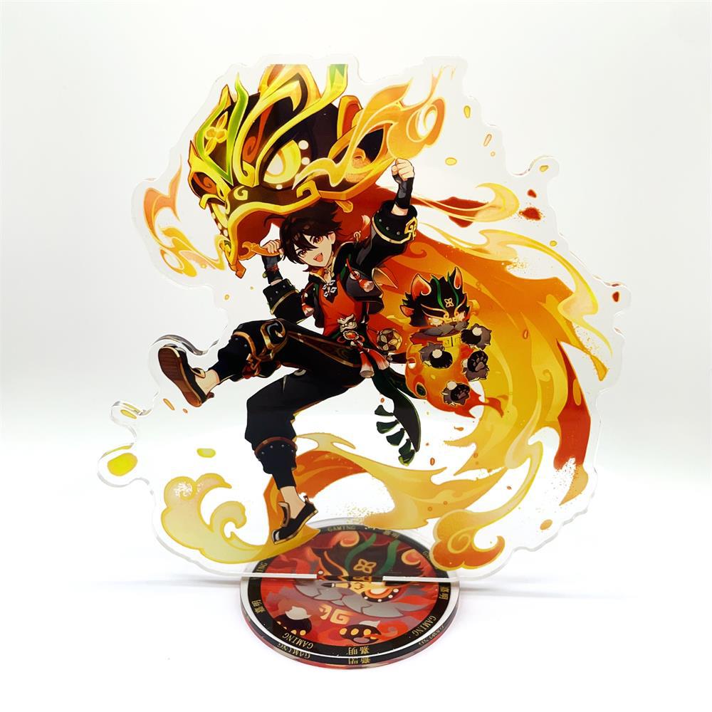 Anime Figure Genshin Impact Furina Arlecchino Xiao Yae Miko Yelan Acrylic Stand Model Board Desk Decor Standing Sign Fans Present