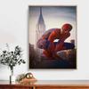 Full Round Diamond Painting Spider-man On The Tall Building Art Rhinestone Picture Mosaic DIY 5D Cross Stitch Embroidery Home Decoration