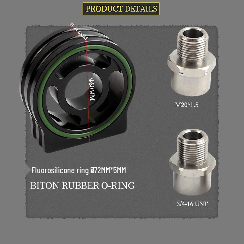 70MM-T Oil Filter Adapter for Pressure & Temperature Gauge