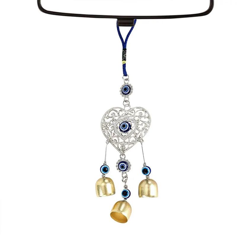 1PC blue tassel hanging decorative pendant wall mounted decorative wind chime car pendant