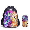 Happy Party Demon Character Two-Piece Set Spine Protection Decompression Shoulder Strap Large Capacity School Bag Pencil Case Combination