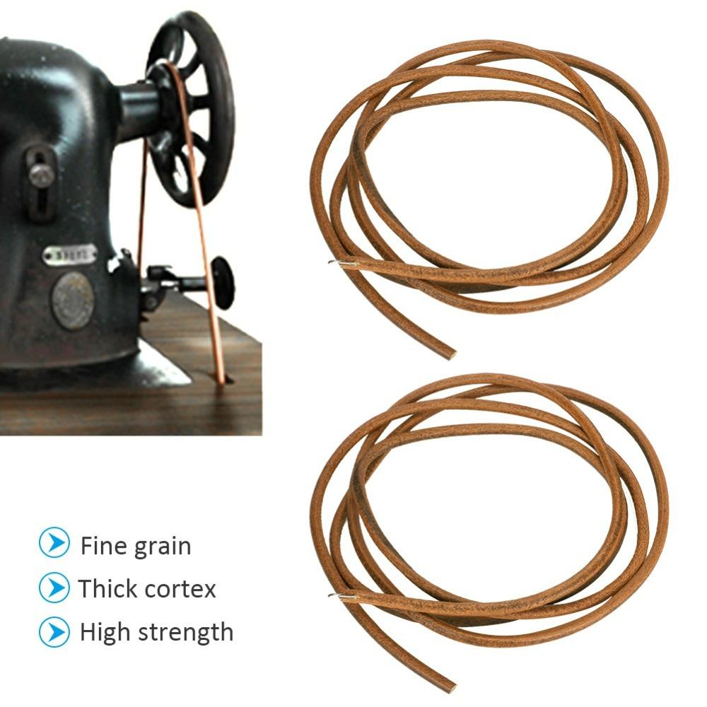 2pcs Cowhide Sewing Machine Belt 72 Inch Cowhide Sewing Belt Foot Pedal Belt Household Use