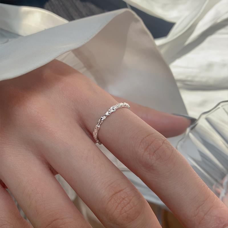 Korean Minimalist Adjustable Heart Bow Stackable Ring for Women