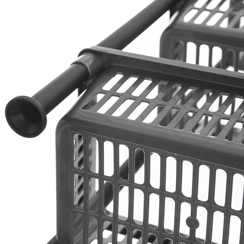 Narrow 4-tier Bathroom Shelf GREY 50x19.5x83 Cm