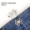 2pcs Adjustable Waist Elastic Pants Buckle Flower Shape Clip,Suitable for T-Shirts,Trousers,No Sewing Required,Easy To Remove