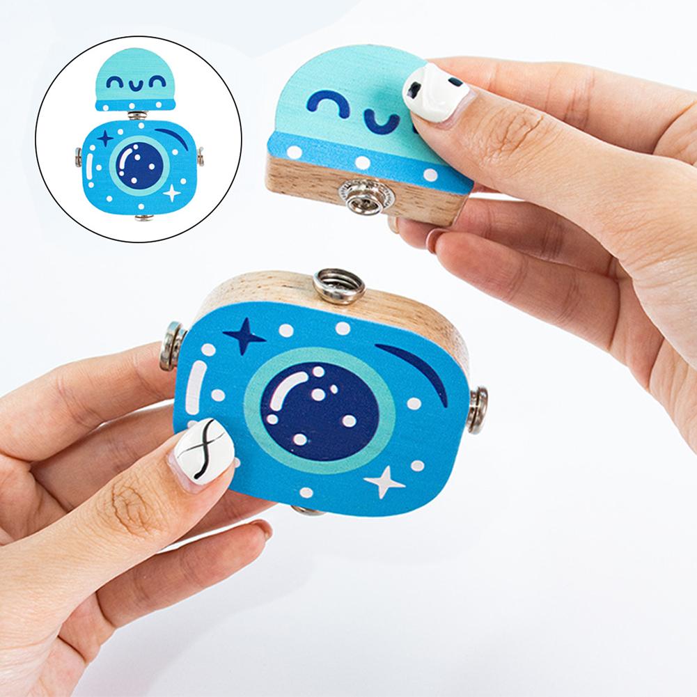 Robot Building Toys For Kids Wooden Robot Building Playset Fine Motor Skills Educational Toys Birthday Gifts For Boys Girls