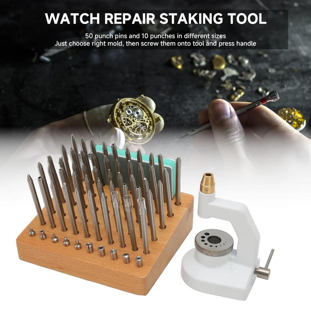 Watch Repair Tool China Made Clone Bergeon 5285 Watchmakers Staking Tool Set for Watch Repairs Dismantle Parts and Balance Wheel