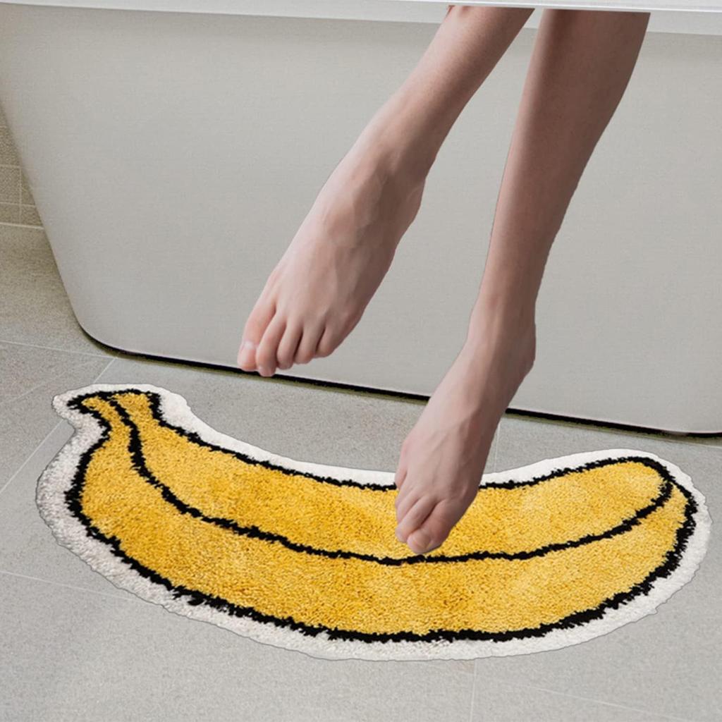 Cartoon Fruit Door Mats for Entrance Door Fluffy Plush Doormat Non Slip Water Absorbent Bathroom Carpet Rugs Hallway Floor Mats