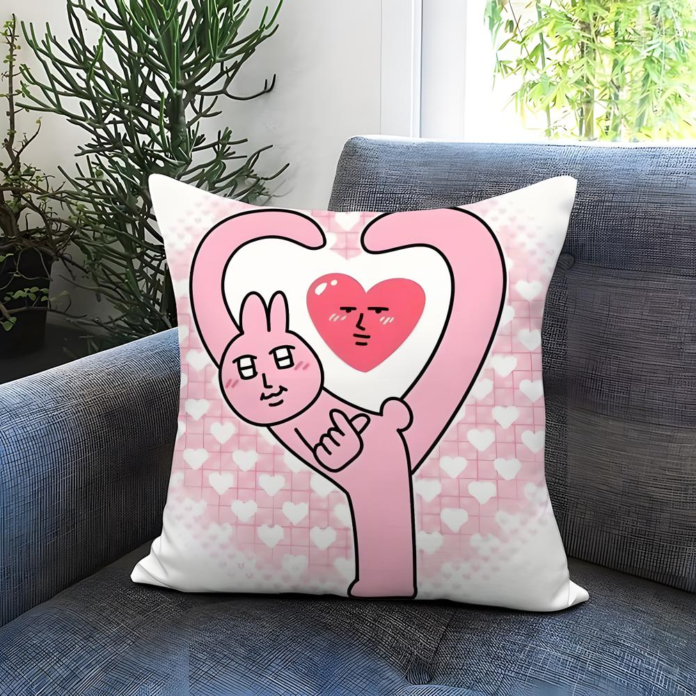 popular my friend rabbit Cushion Cover Comfortable Reversible Pillow Cover Ideal for Car Sofa Bedroom & Beyond