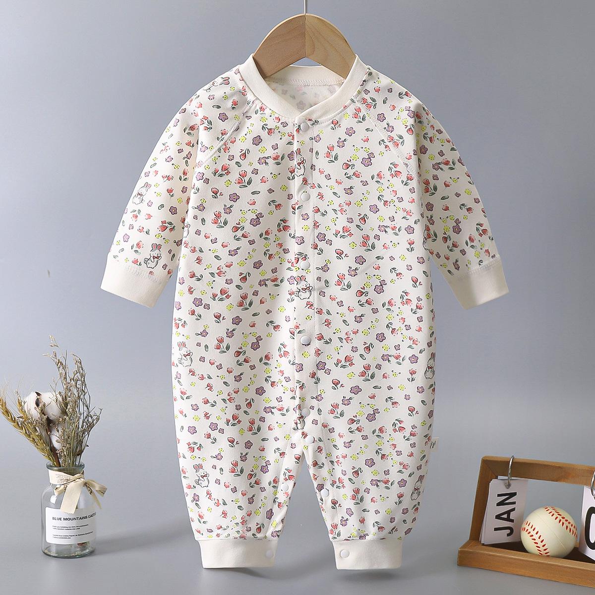 

Дитячий бавовняний комбінезон унісекс для всіх сезонів - повзучий комбінезон для новонароджених для хлопчиків і дівчаток 66cm