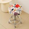 Creative Printed Round Stool Cover Stretch Chair Slipcover for Home Office Decoration Soft Washable Seat Protector Chair Cover