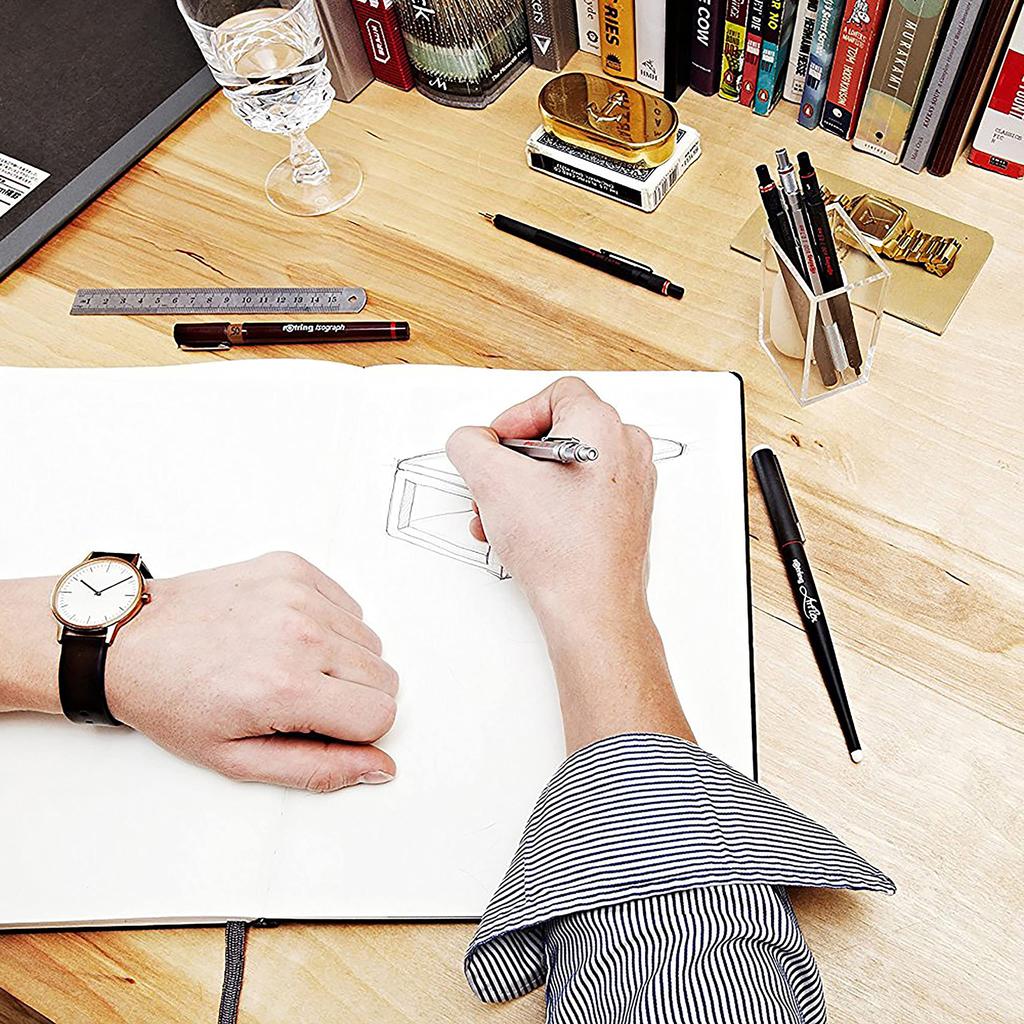 Rotring RapidPro 0.5mm Silver Mechanical Pencil, 1904-255 [Official Japanese Product]