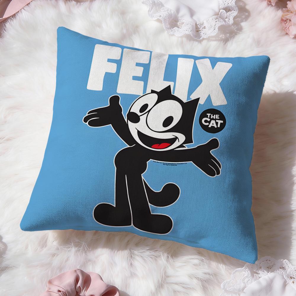 cute f-Felix the Cat Cushion Cover Premium Comfort Reversible Pillow Cove -Two in One Design for Any Room & Car Interior