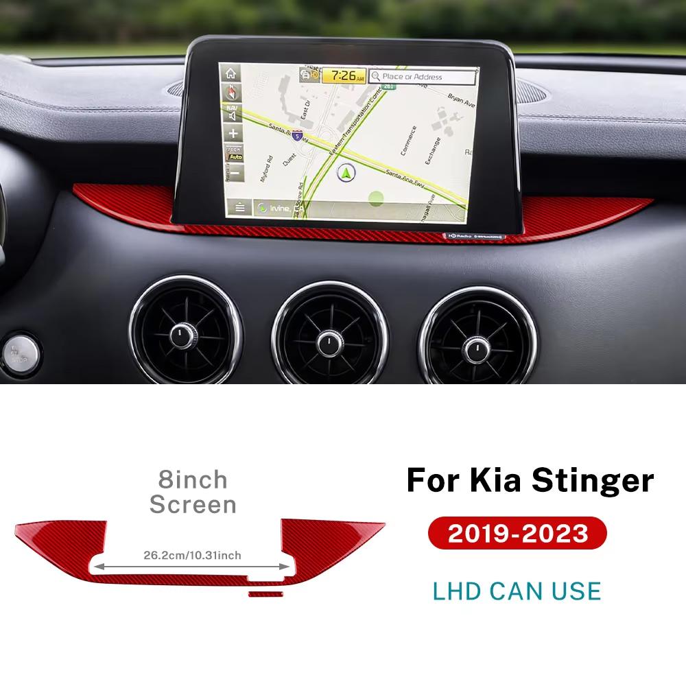 Carbon Fiber Style Interior Sticker for Kia Stinger 2019 2020 2021 2022 2023 LHD RHD Interior Panel
