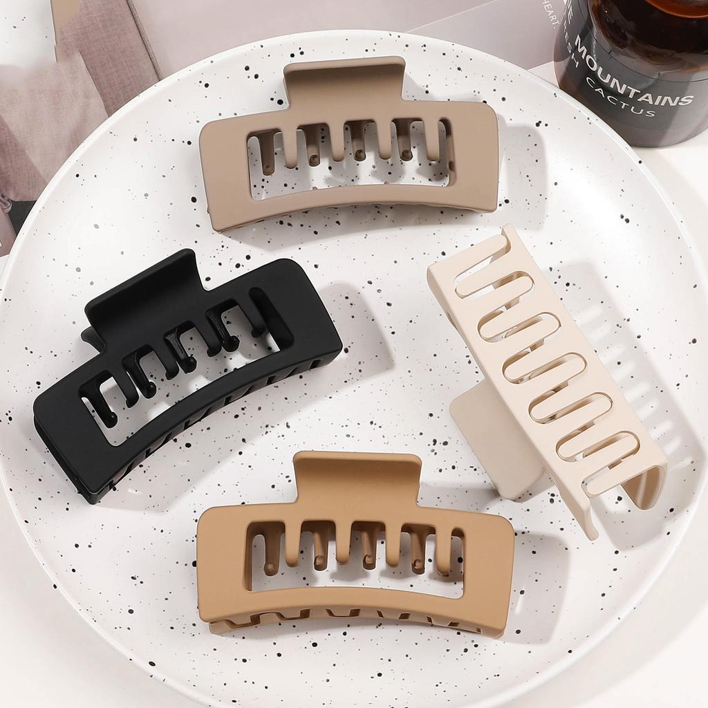 Korean Fashion Double Layer Large Hair Claw Solid Hair Clips Crab Acrylic Hairpin Barrette Headwear Women Hair Accessories